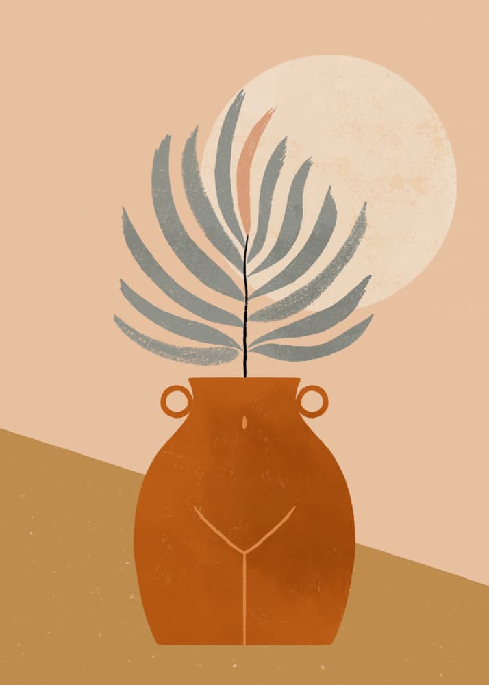 Sunlit Terracotta Body by Katarzyna Gąsiorowska — canvas wall art