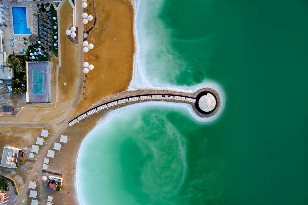 Aerial Dead Sea Resort by Eyal Amer — canvas wall art