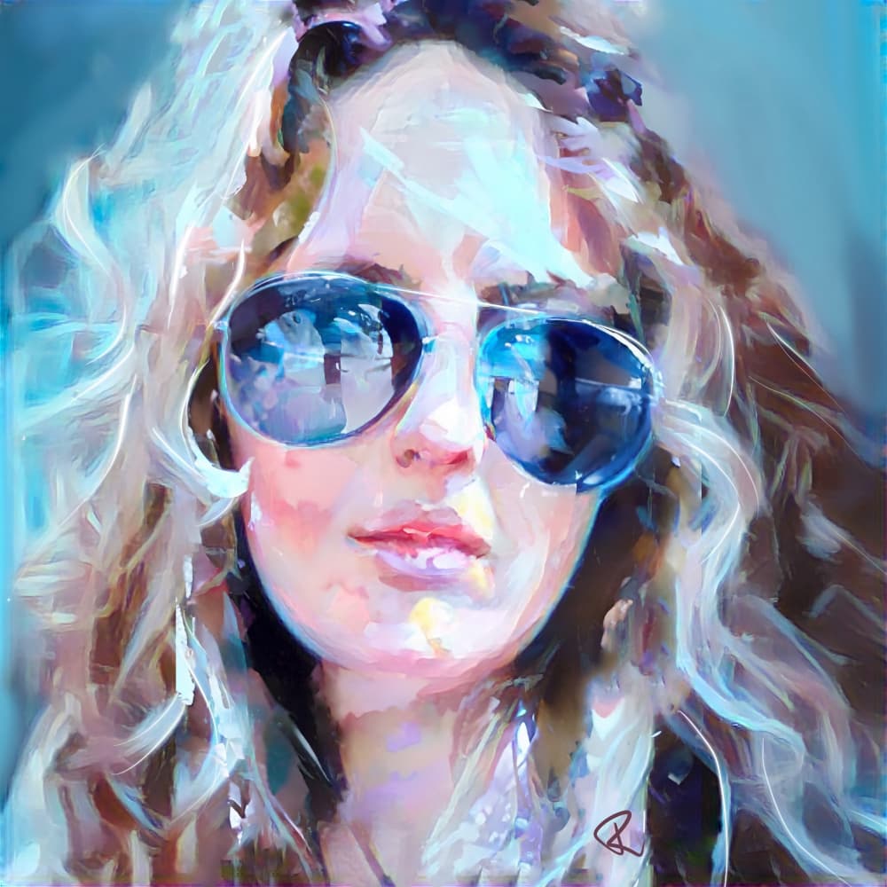 Vibrant Woman Portrait by Ruth Day — canvas wall art