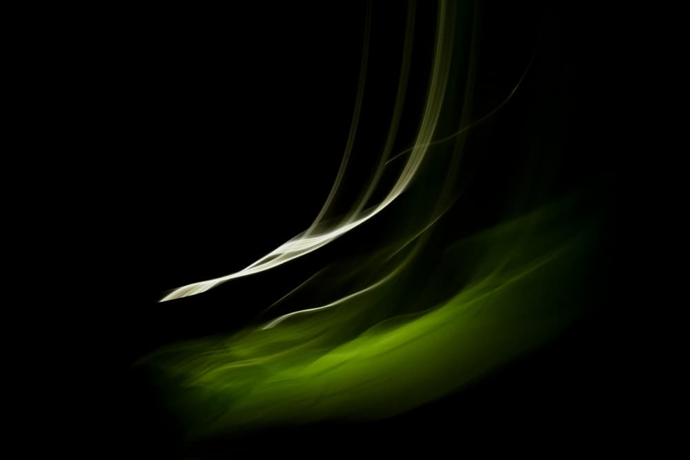 Flowing Green Light by Liliane Lathouwers — canvas wall art