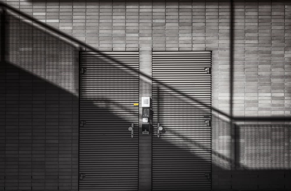 Geometric Door Shadows by Rolf Lampert — canvas wall art