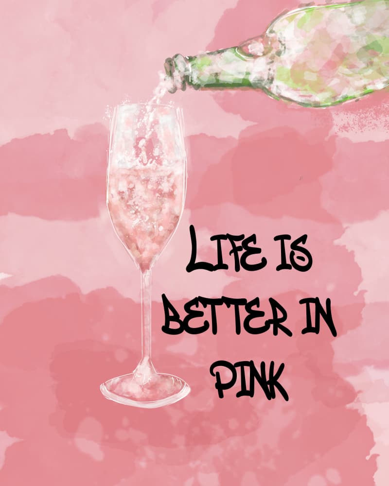 Life Is Better Pink by Sannel Larson — canvas wall art