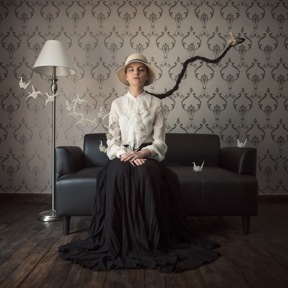 Elegant Woman's Dream by hardibudi — canvas wall art
