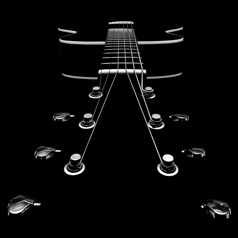 Abstract Guitar Strings by Kim Lennert Simonsen — canvas wall art