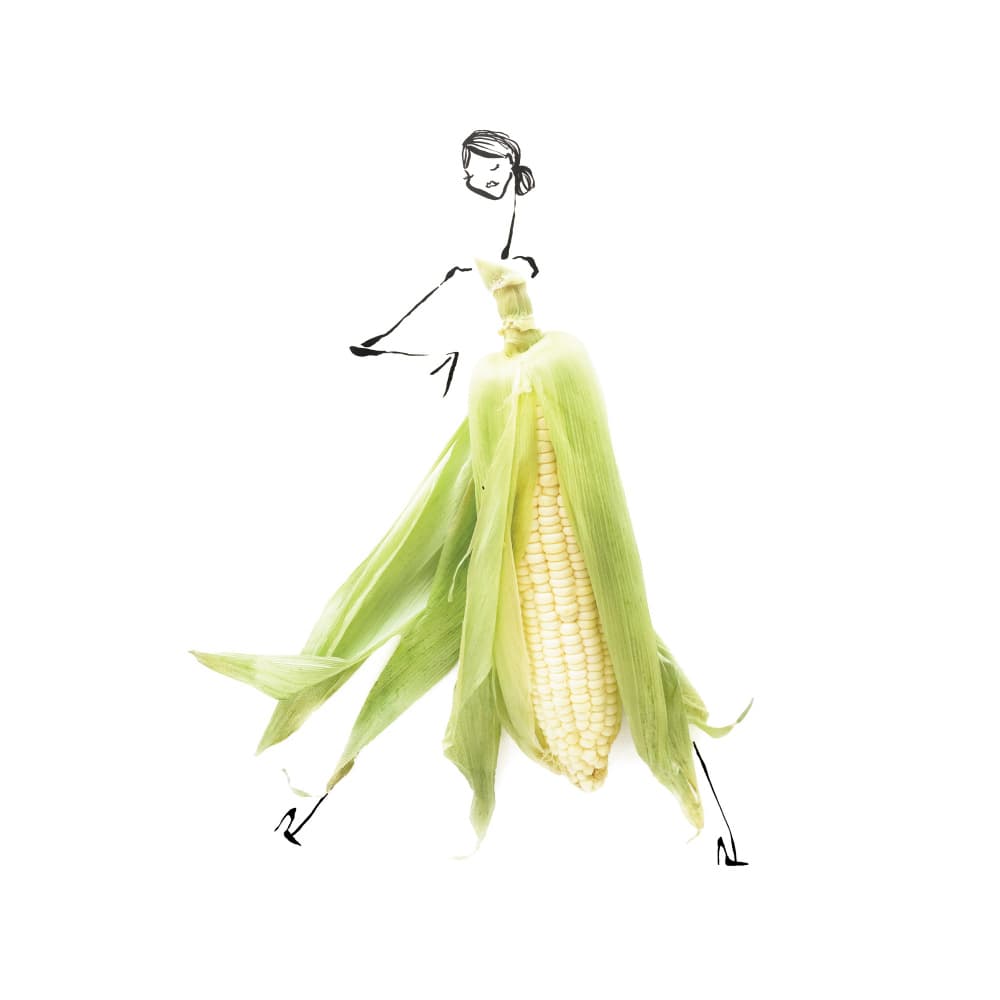 Dancing Corn Dress by Gretchen Roehrs — canvas wall art