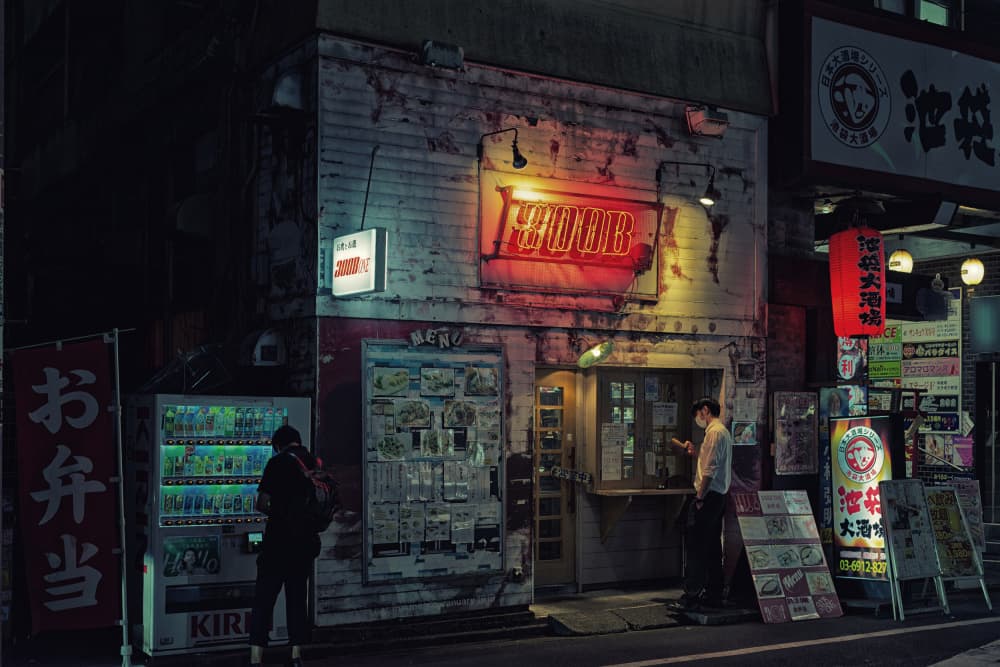 Vibrant Japanese Night by Shigeharu — canvas wall art