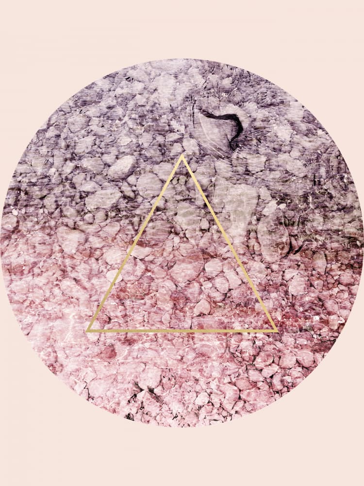 Geometric Stone Gold Triangle by Gemma Bardot — canvas wall art