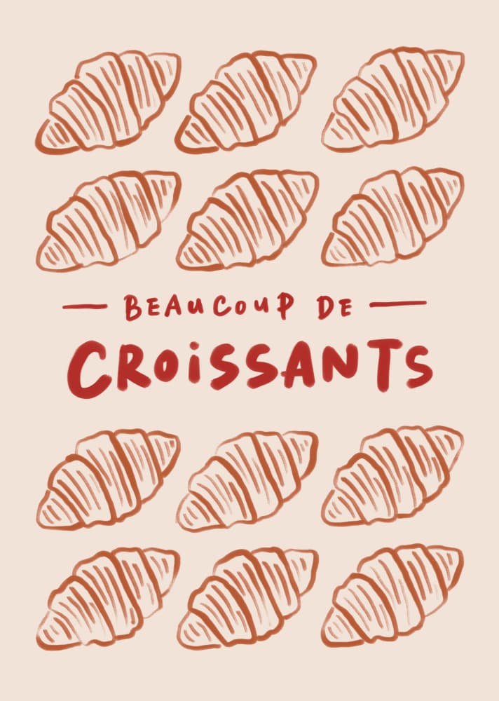 Beaucoup De Croissants by Rio Soléy — canvas wall art