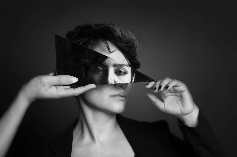 Shattered Mirror Portrait by Saeed Zamani — canvas wall art
