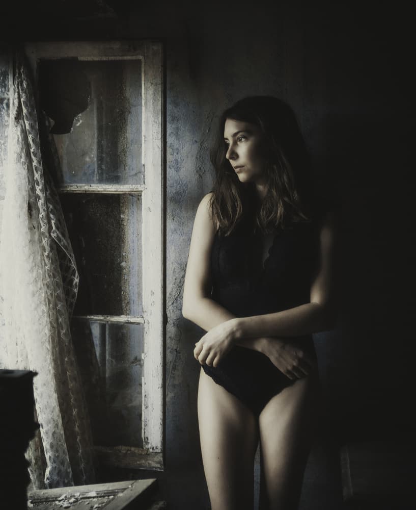 Pensive Woman by Window by Georgios Bero — canvas wall art