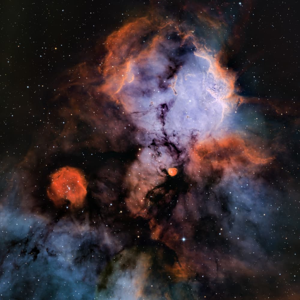 Vibrant Galactic Nebula by Vikas Chander — canvas wall art