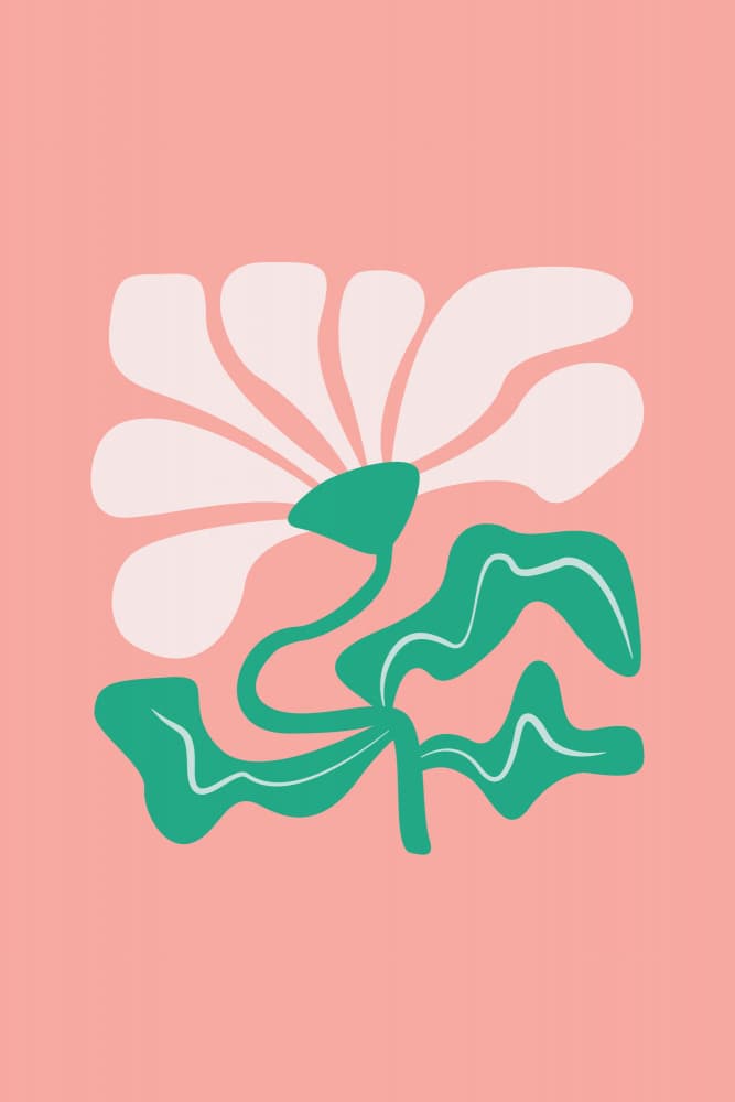Abstract Pink Flower by Karen Menzenbach — canvas wall art