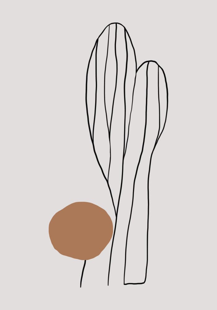 Modern Cactus Study by Little Dean — canvas wall art