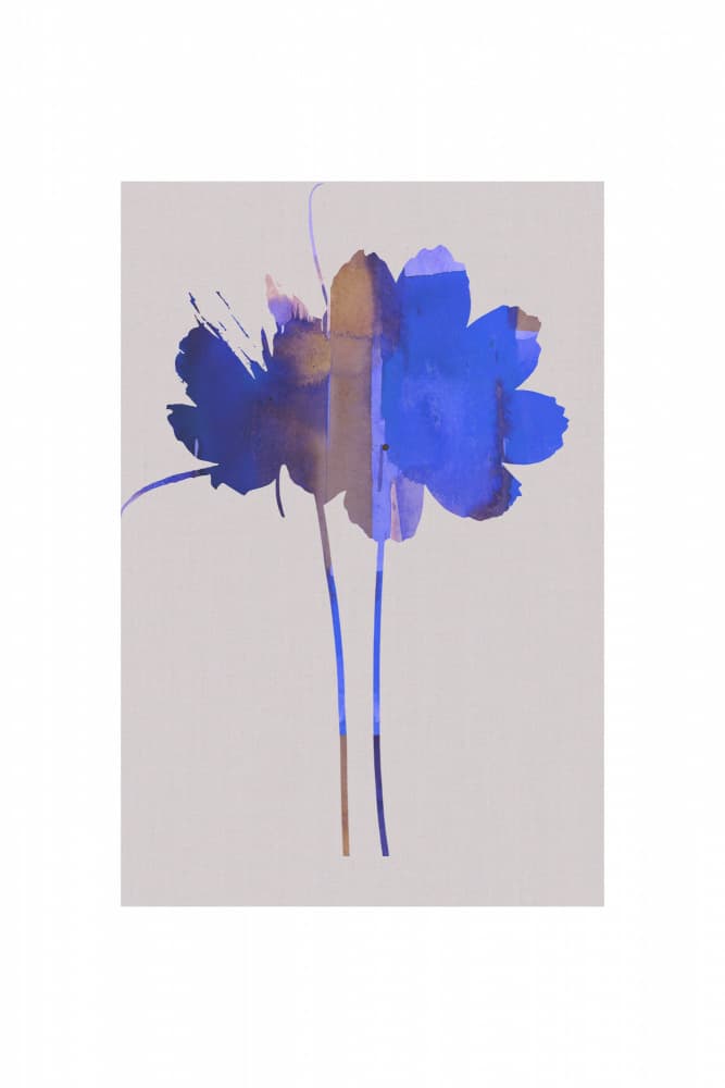 Abstract Blue Blooms by cartissi — canvas wall art