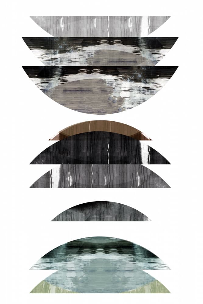 Abstract Stacked Curves by cartissi — canvas wall art