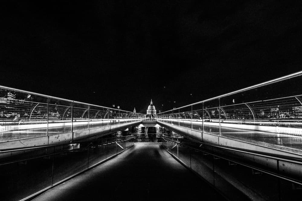 St Pauls Millennium Bridge by Michiko Ôtomo — canvas wall art