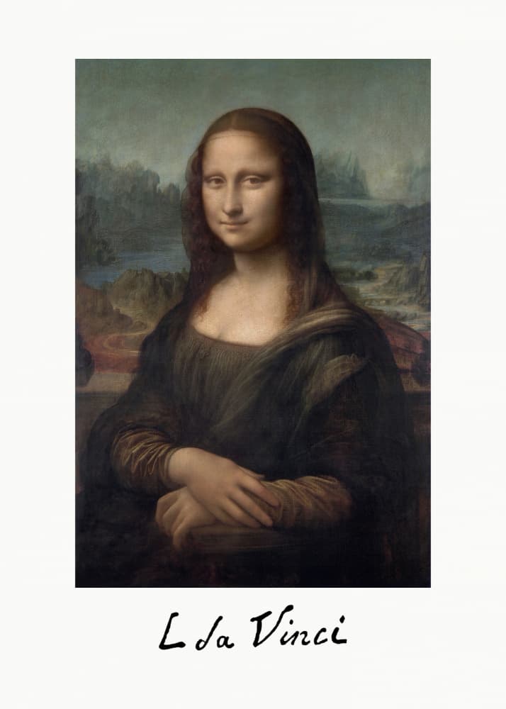 Mona Lisa Del Giocondo Signature (1503–1506) by Leonardo da Vinci — canvas wall art