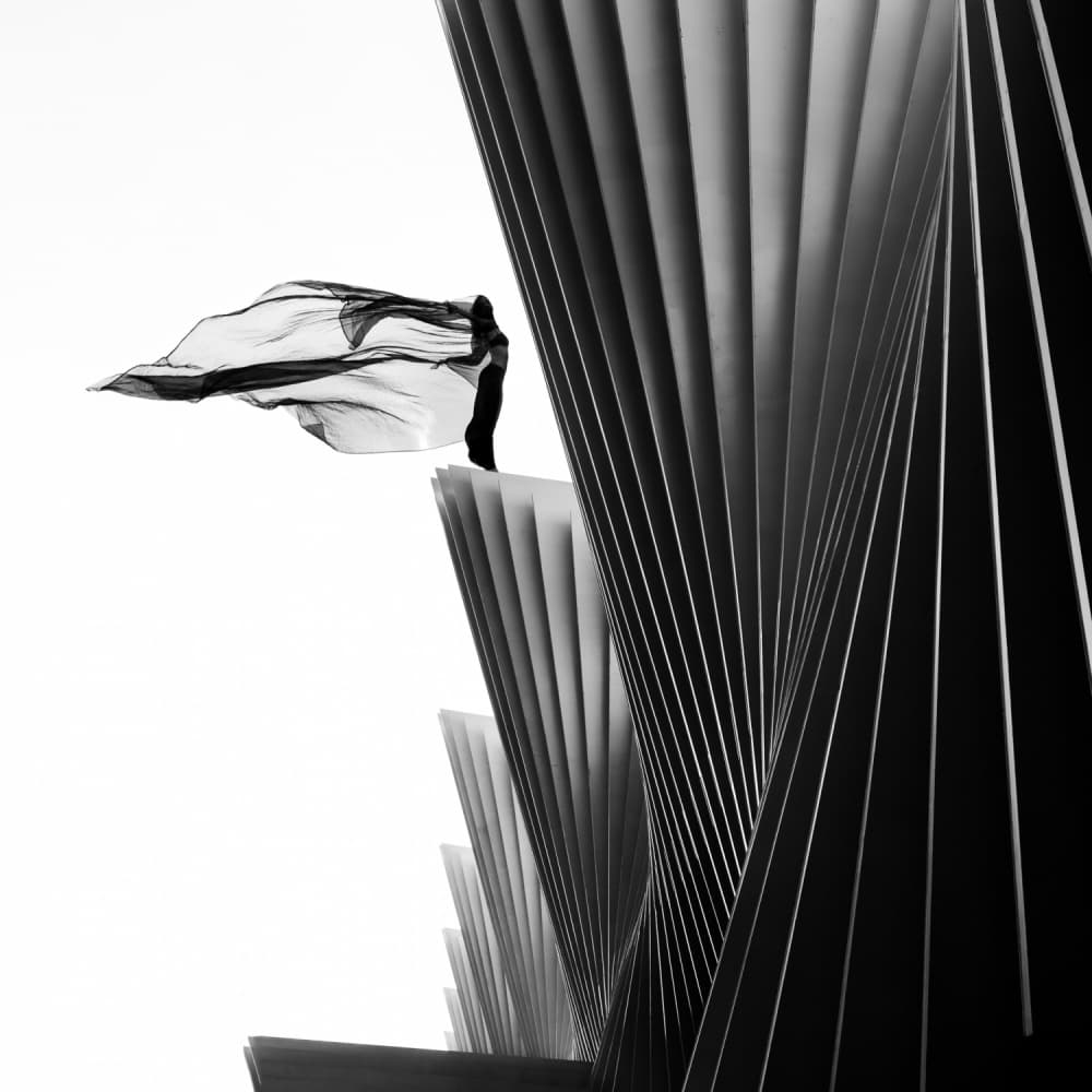 Flowing Fabric Architecture by Patrick Odorizzi — canvas wall art