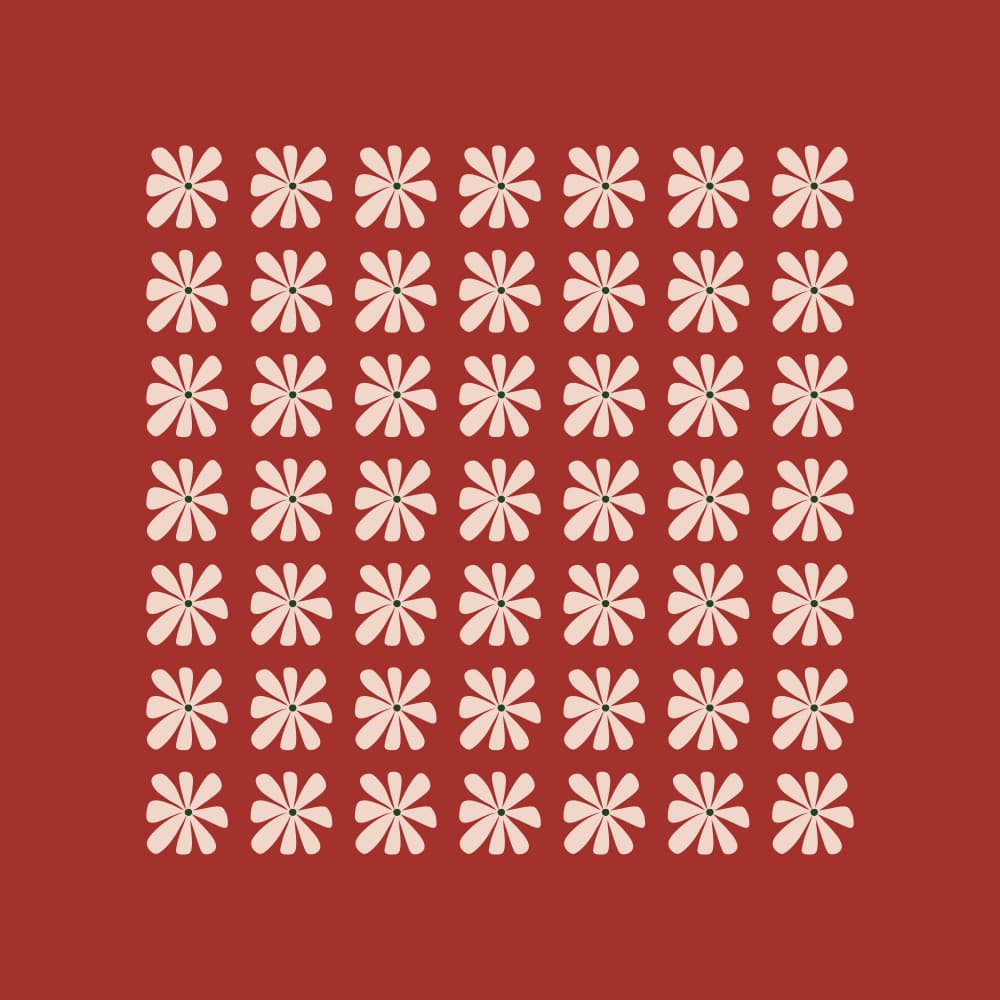 Modern Floral Grid by Galaxy Eyes — canvas wall art