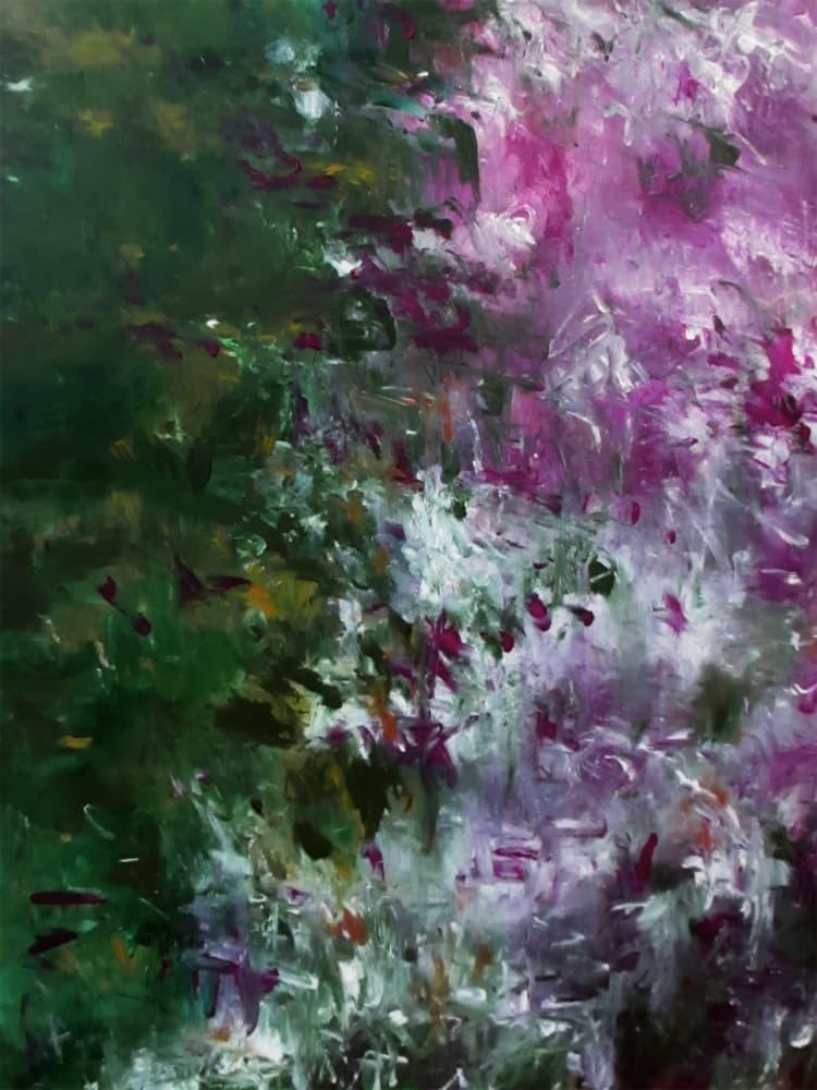 Vibrant Garden Flow by Ron Halfant — canvas wall art