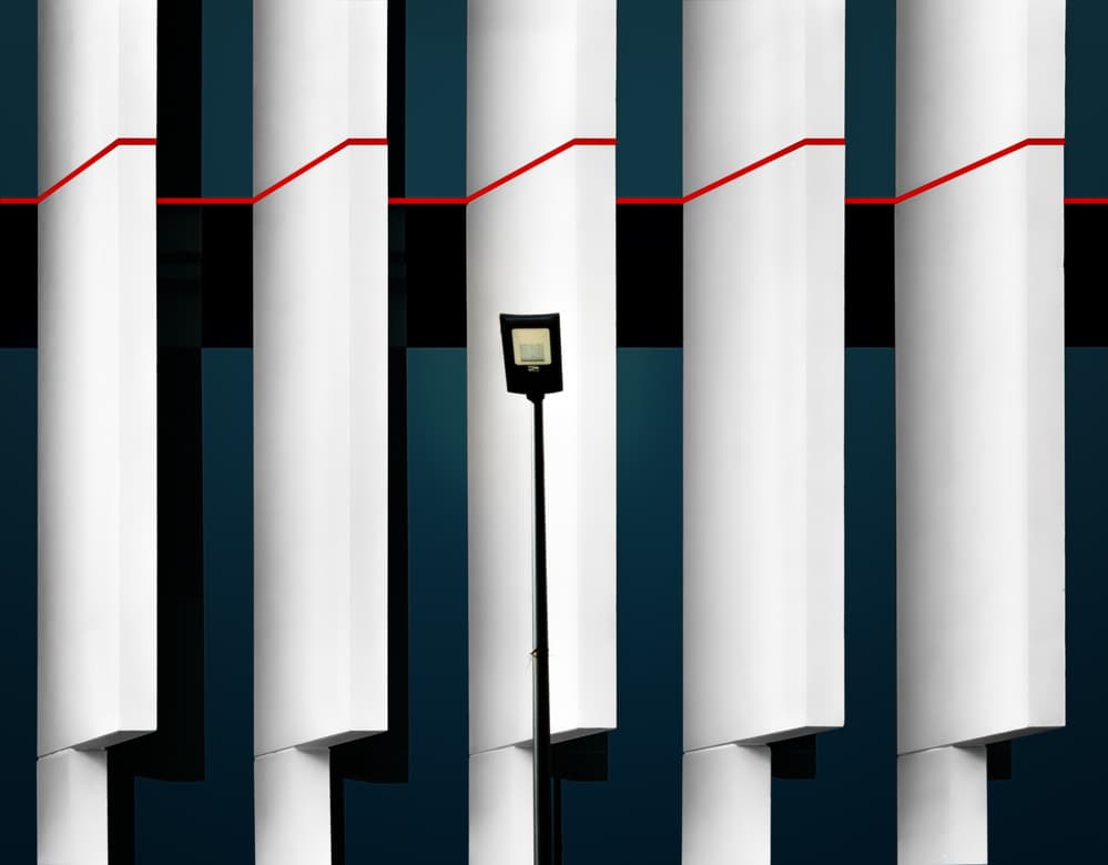 Street Light Geometry by Marc Huybrighs — canvas wall art