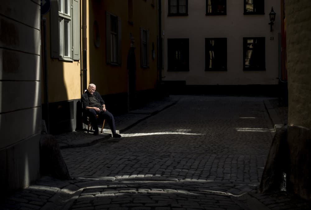 Old Man In Sunlight by Bjorn Bjornson — canvas wall art