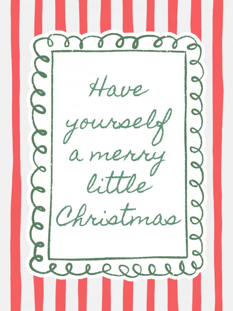 Merry Little Christmas Quote by Jolly and Dash — canvas wall art