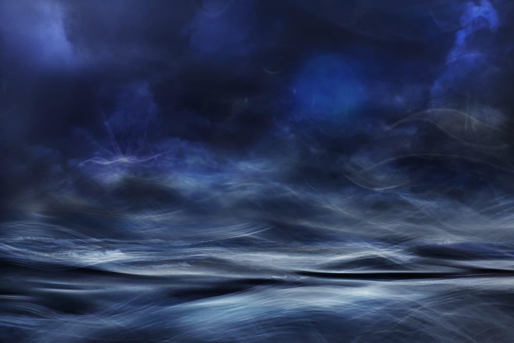 Deep Blue Abstraction by Willy Marthinussen — canvas wall art