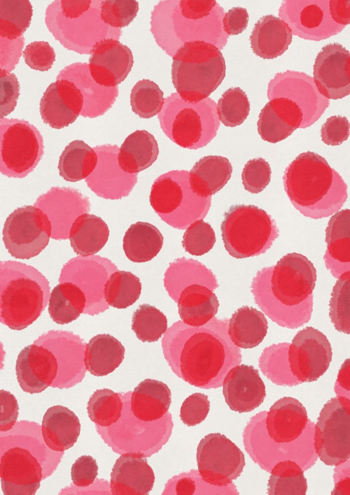 Soft Pink Red Circles by Nicholas — canvas wall art