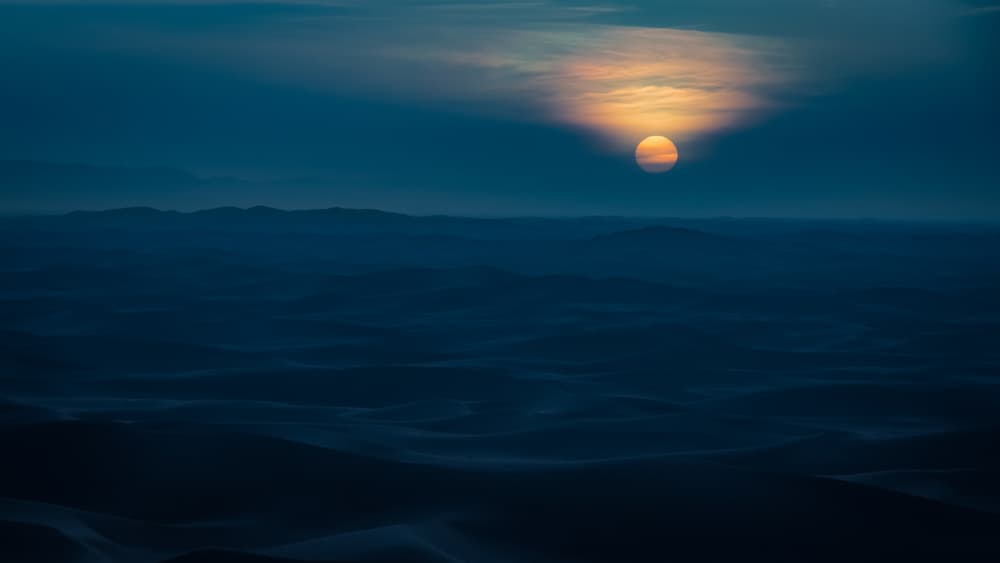 Golden Desert Dawn by Miroslaw Prybinski — canvas wall art