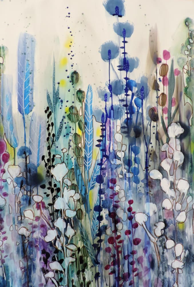 Dreamy Floral Field by Sylvie Demers — canvas wall art