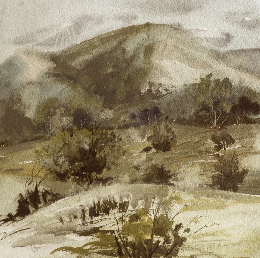 Tranquil Country Hills by Santhosh ch — canvas wall art