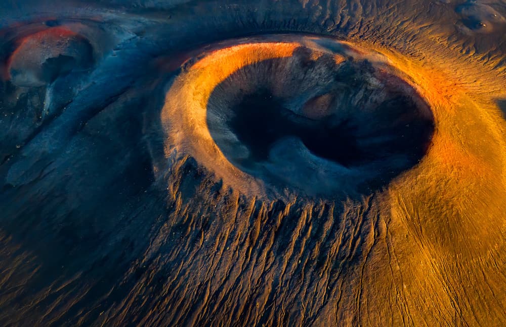 Dramatic Volcanic Crater by James Bian — canvas wall art