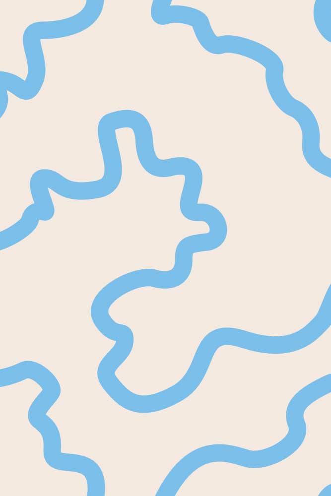 Fluid Blue Lines by Karen Menzenbach — canvas wall art