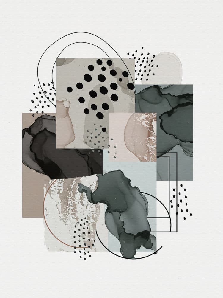Abstract Earthy Layers by Miguel Bruzual — canvas wall art