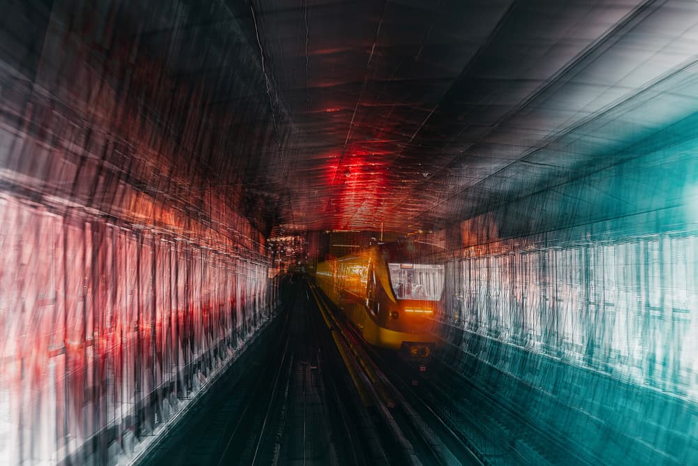 Vibrant Tunnel Speed by Carmine Chiriacò — canvas wall art