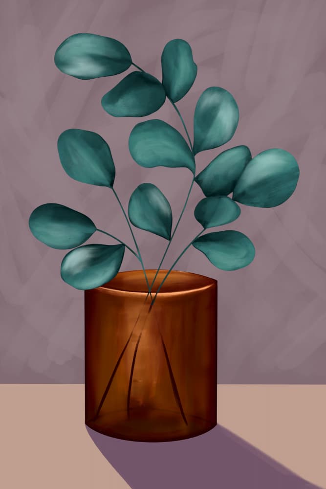 Calm Teal Botanicals by EMELIEmaria — canvas wall art