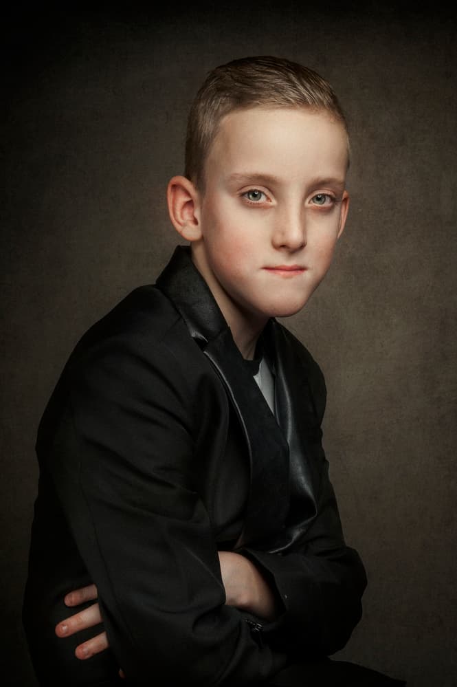 Elegant Young Boy by Monika Vanhercke — canvas wall art