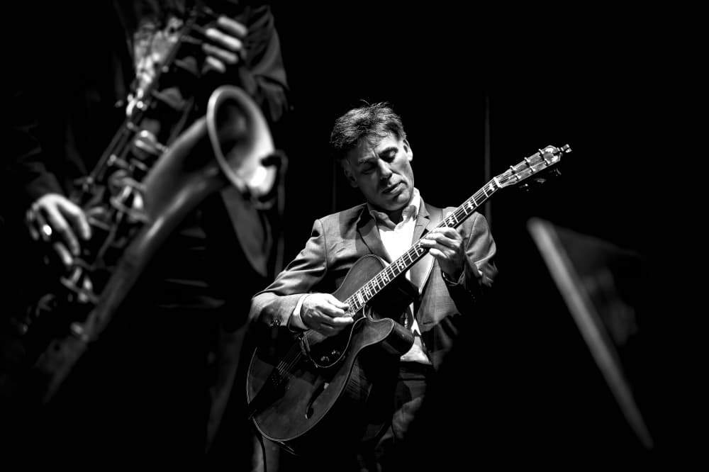 Jazz Guitarist Performing by Gonçalo Simões — canvas wall art