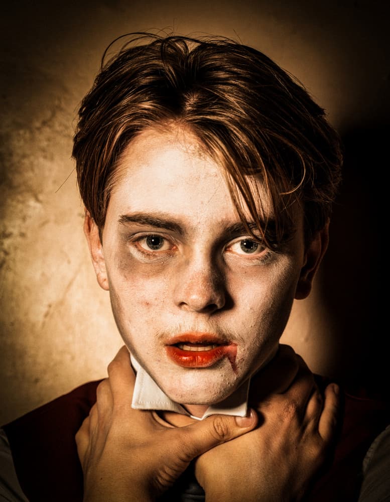 Vampire Boy Portrait by Lee Kershaw — canvas wall art