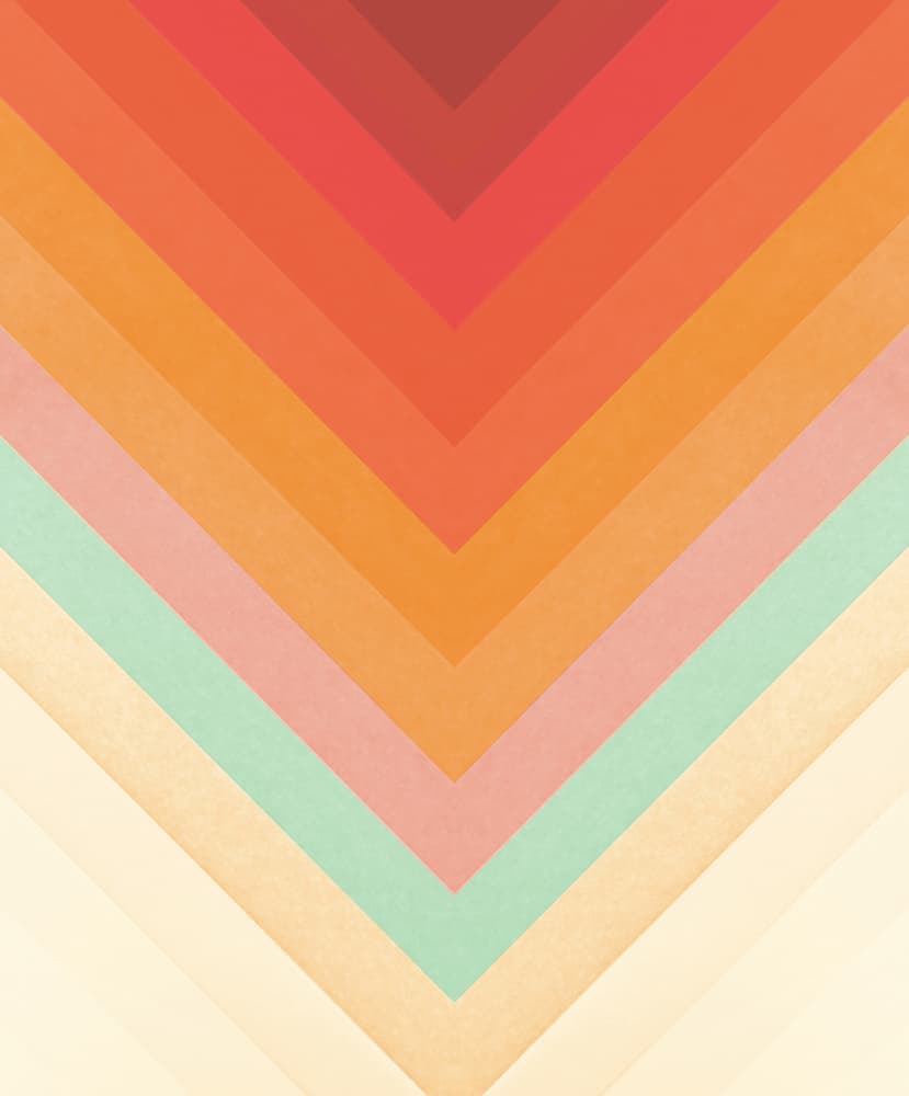 Retro Chevron Color Gradient by Florent Bodart — canvas wall art