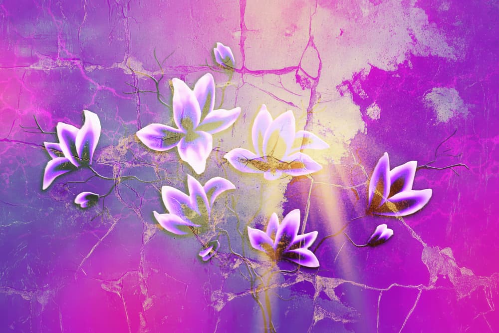 Vibrant Floral Glow by Rafal Kulik — canvas wall art