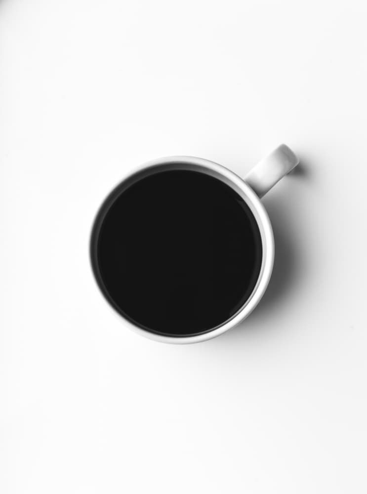 Minimal Black Coffee Cup by Karina Aleksandrova — canvas wall art