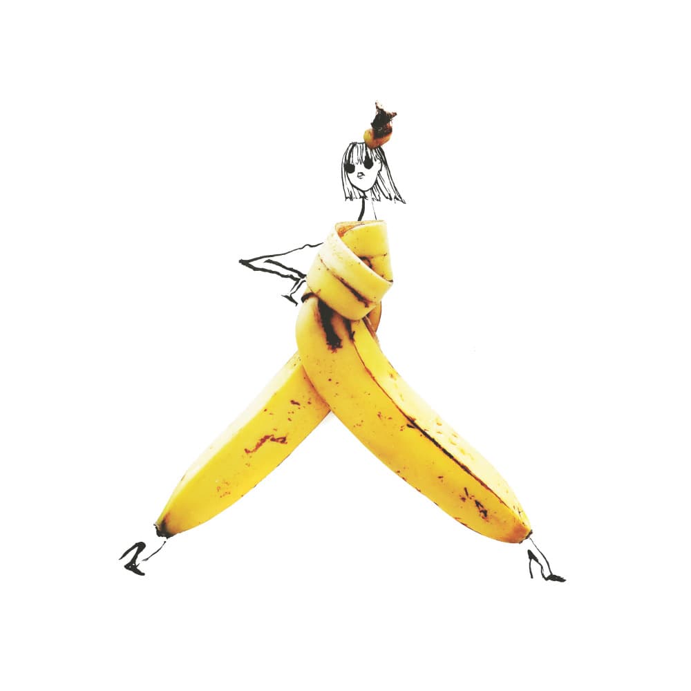 Banana Fashionista by Gretchen Roehrs — canvas wall art