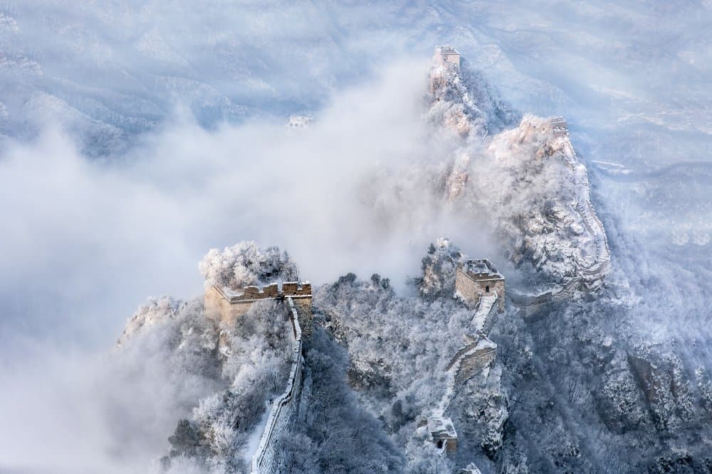 Great Wall Winter Mist by Kim Lee — canvas wall art