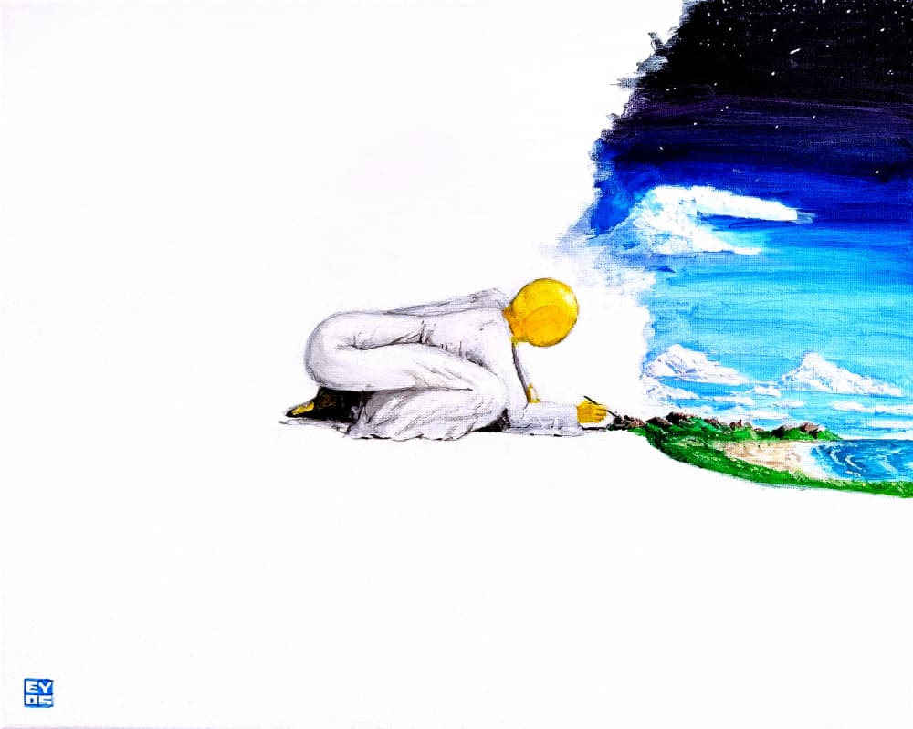 Artist Creates World by Ezekiel Y.D. Schmitt — canvas wall art