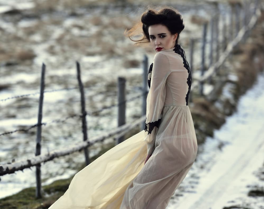 Elegance on Snowy Path by Alexandra Fira — canvas wall art