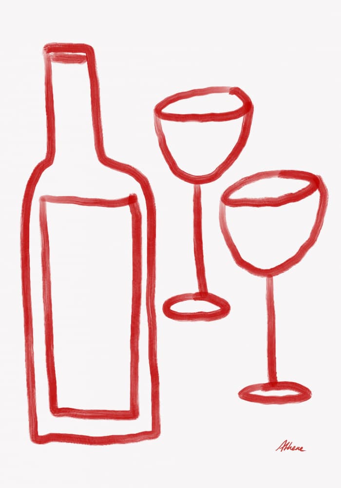 Red Wine by Athene Fritsch — canvas wall art