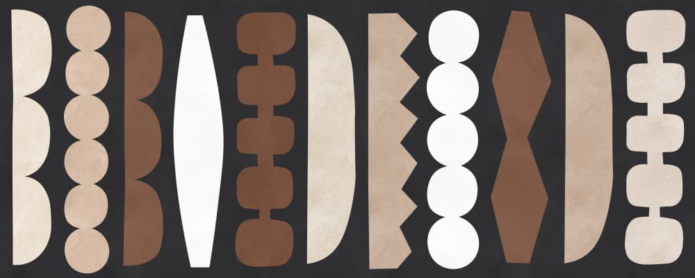 Modern Earthy Shapes by Vitor Costa — canvas wall art