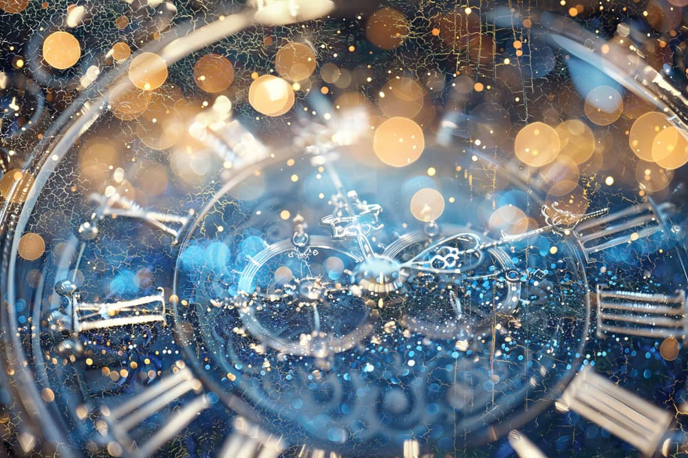 Magical Clock Glow by Rafal Kulik — canvas wall art